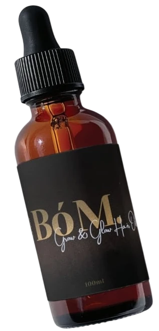 Bóm beauty hair oil bottle
